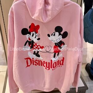 Disney Parks Disneyland 2026 Valentines Pink Zip Up Hoodie